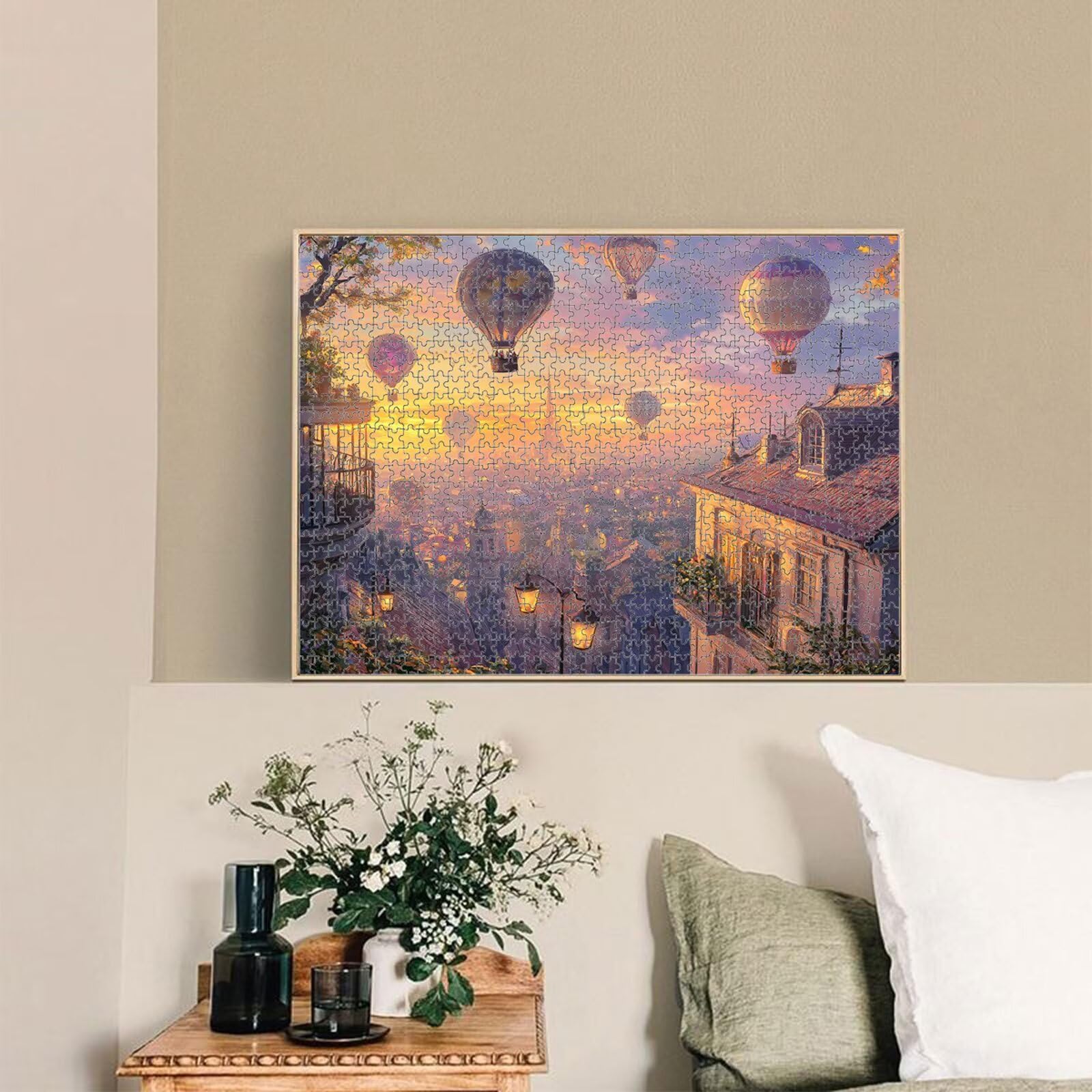 1000 Pièces Puzzle Adulte Turquie & Paysage Puzzle en Bois Robuste 1T#612 | Puzzle en Bois, Découpe de Précision, Encres aux Couleurs Vives, Loisir Relaxant, Décoration Intérieure, Cadeau, 50x75cm