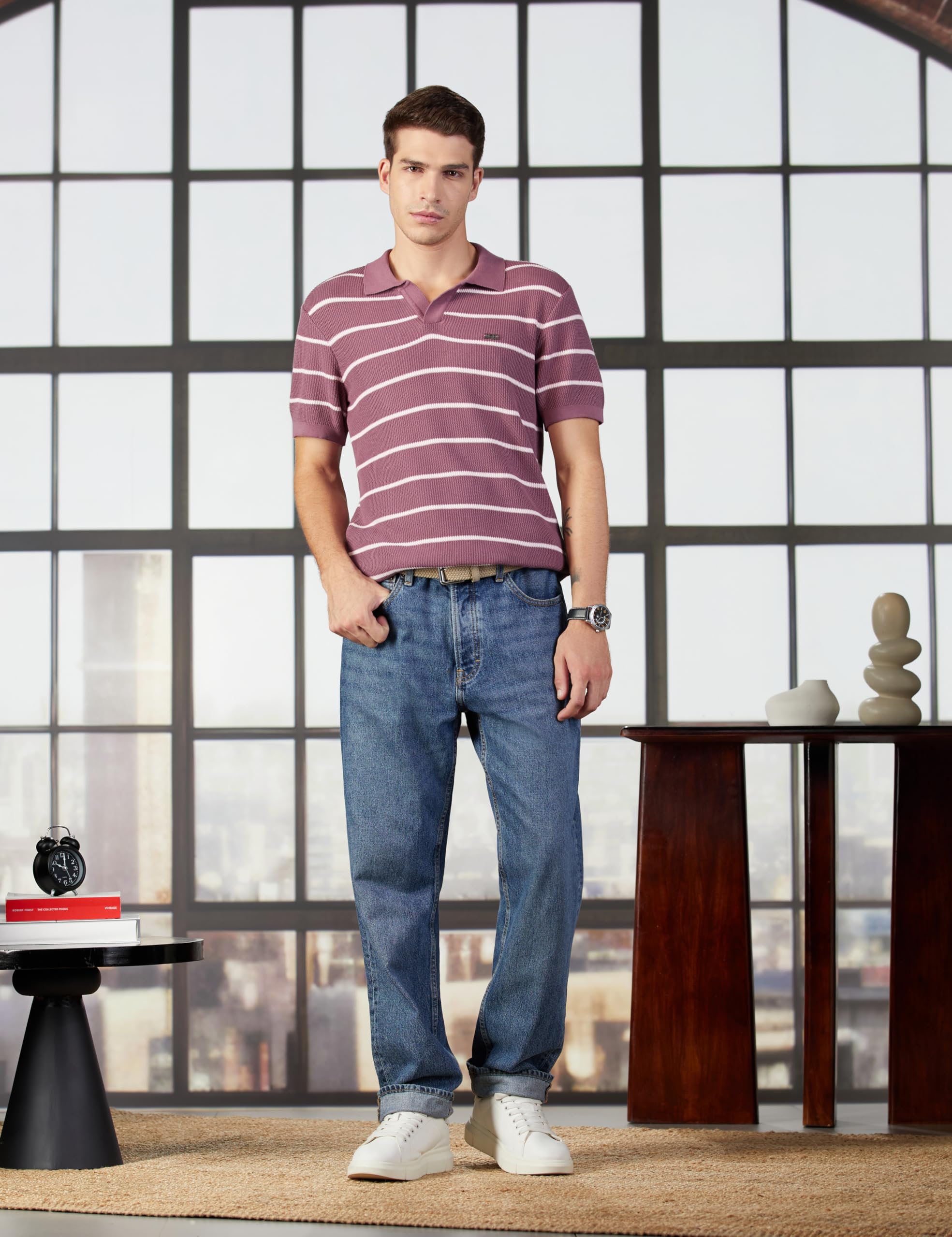 THE BEAR HOUSE Men's Striped Slim Fit T-Shirt