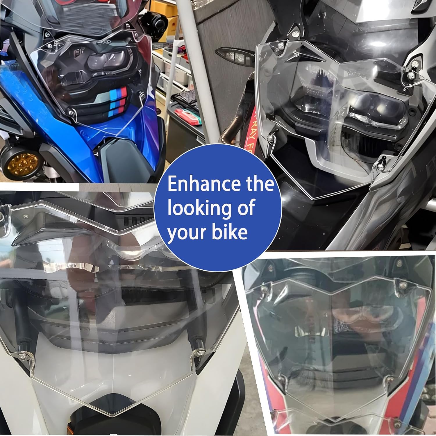 for R1200GS R 1200 GS Adv/LC 13-19 R1250GS R1250GS ADV 18-23 Motorcycle Accessories Headlamp Cover Protector Headlight Guard Protector Lens Cover (Clear)