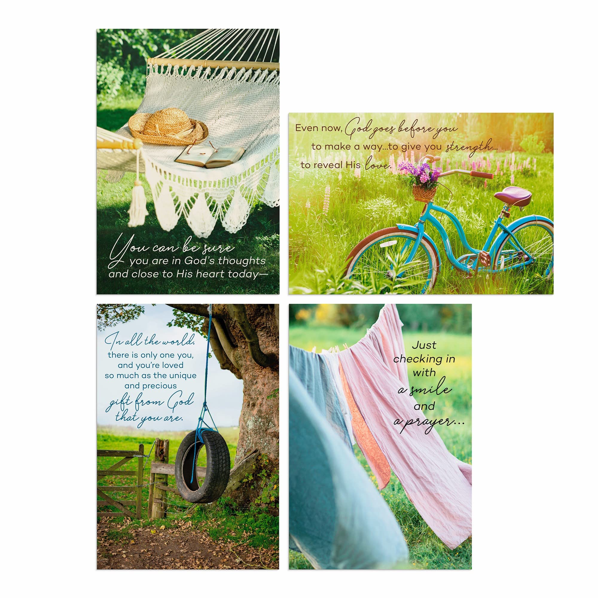 Dayspring Beileidskarten-Set „Care & Concern“ – 12 Karten Mit Schrift, 4 Designs, Inkl. Umschläge