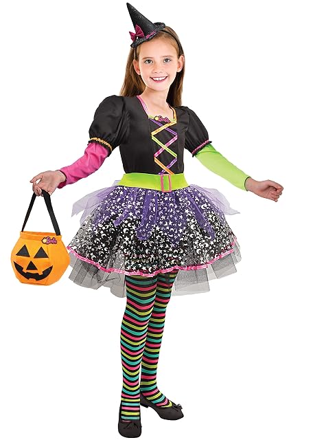Barbie Multicolor Witch brujita Halloween Special Edition vestido disfraz original niña (Talla 8-10 años)