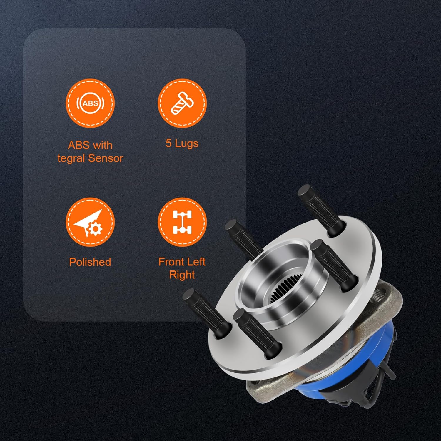 OCPTY Front Wheel Bearing and Hub Assembly Premium 513214 2009-2010 for Chevrolet Cobalt w/ 5 Lug Wheels, 2008-2010 for Pontiac G6, 2008-2010 for Chevrolet HHR w/ 5 Lug Wheels, 2007-2009 for Saturn