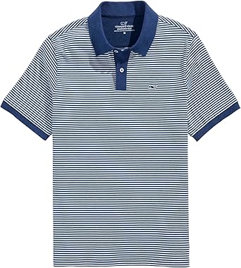 Vineyard Vines Mens Striped Edgartown Pique Polo