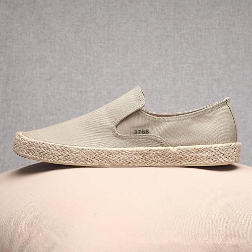 Miniatura 3 de Men's Breathable Solid Color Korean Version Trendy Casual Comfortable Lightweight Linen Sneaker Rack for Men Bedroom Athletic