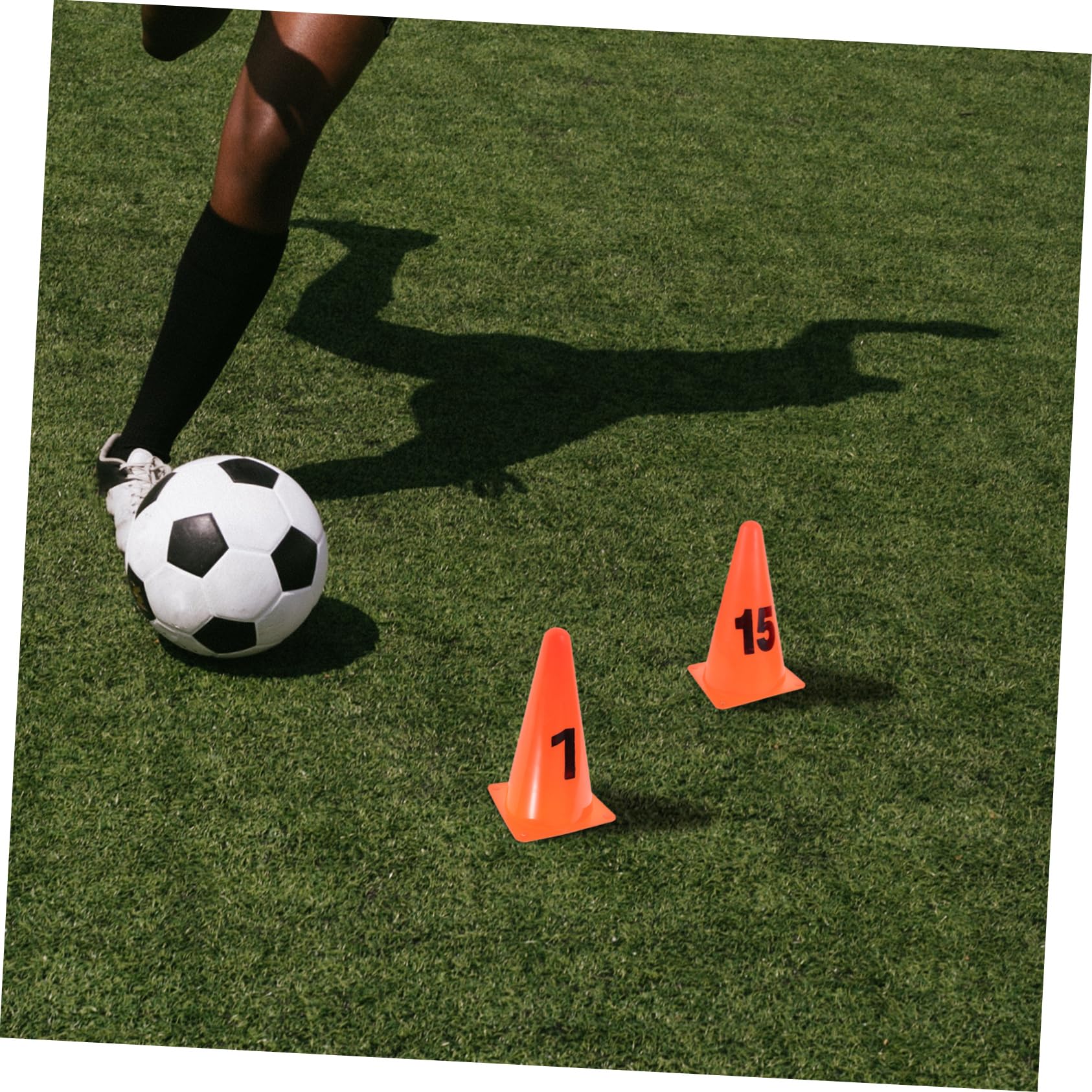GALPADA 15piezas Conos de Fútbol Numerados de Plástico Unidades de Marcadores de Campo para Entrenamiento de Agilidad para Fútbol y Baloncesto