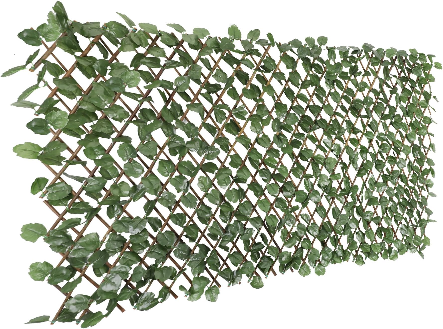 Windscreen4less Artificial Expandable Ivy Leaf Faux Leaves Privacy Fence Screen for Outdoor Indoor Backyard Patio Balcony (Single Sided Leaves, 1 Pack)