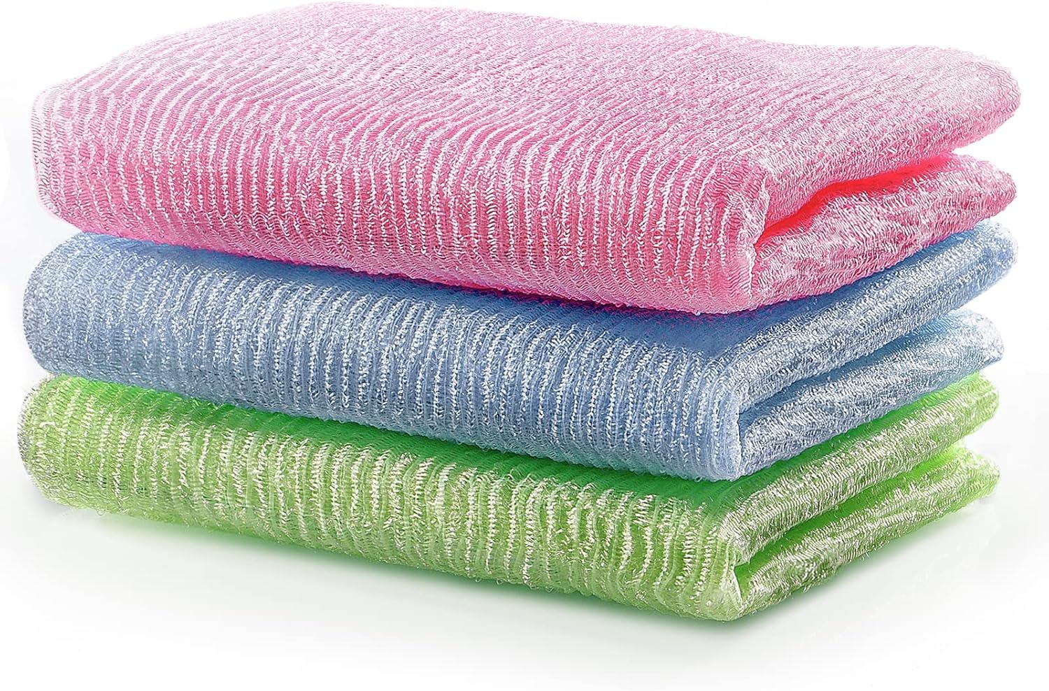 3 Pieces Exfoliating Washcloth Towel African Net Sponge