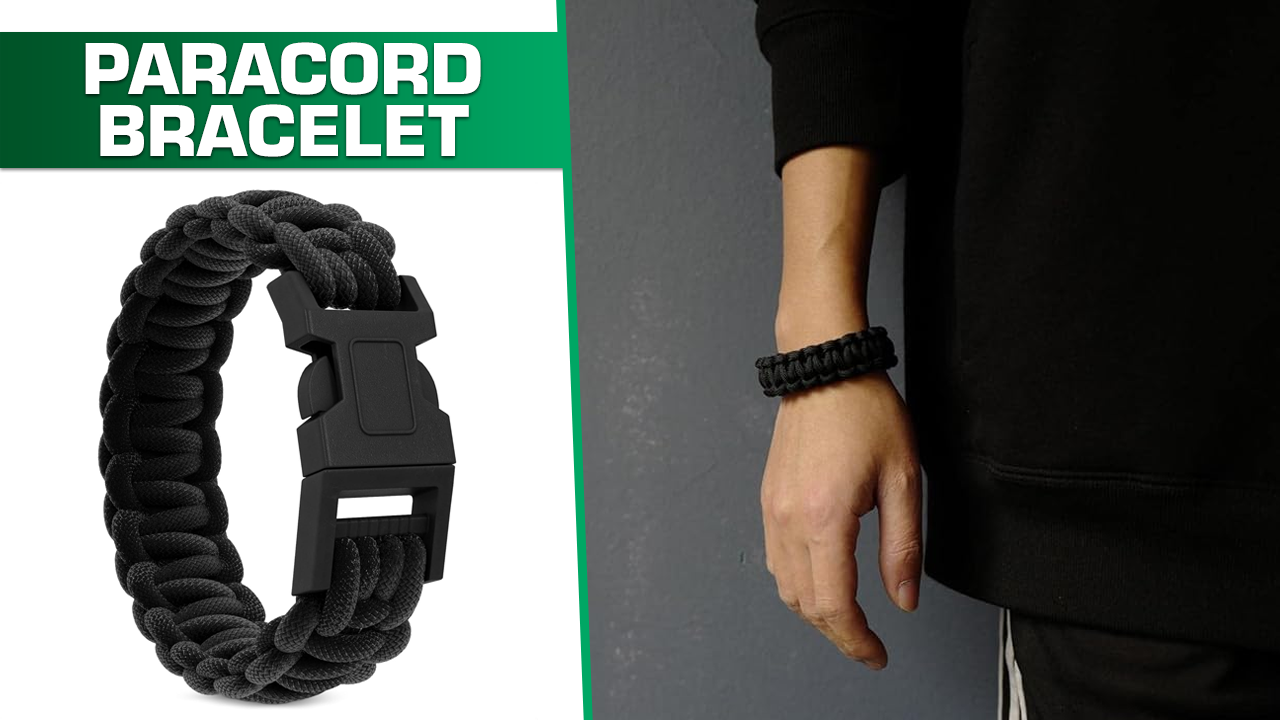 Pulsera táctica de paracord para hombre en negro miniatura 7