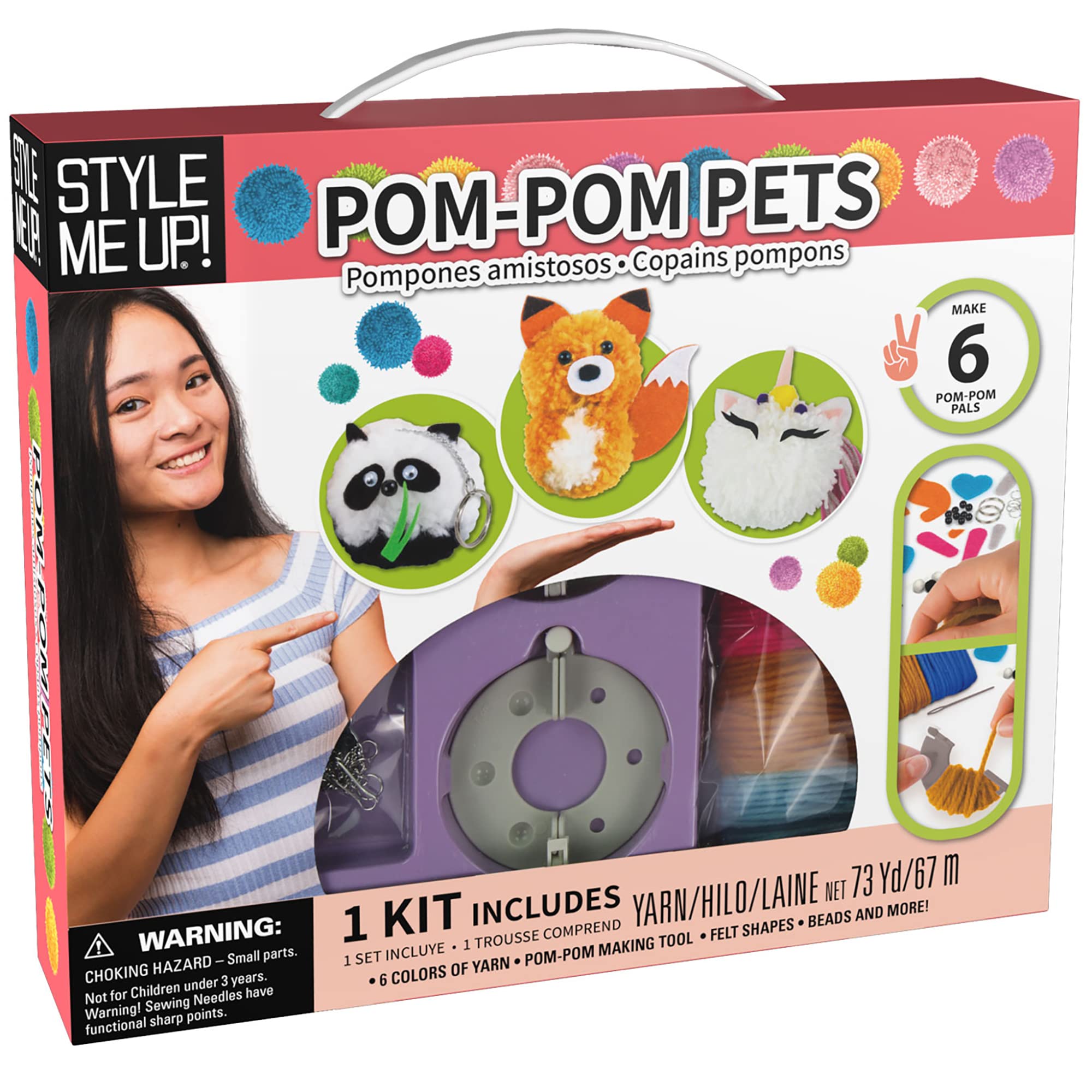 Amazon.com: Style Me Up Pom Pom Pets: Kid's Yarn, Crafting DIY
