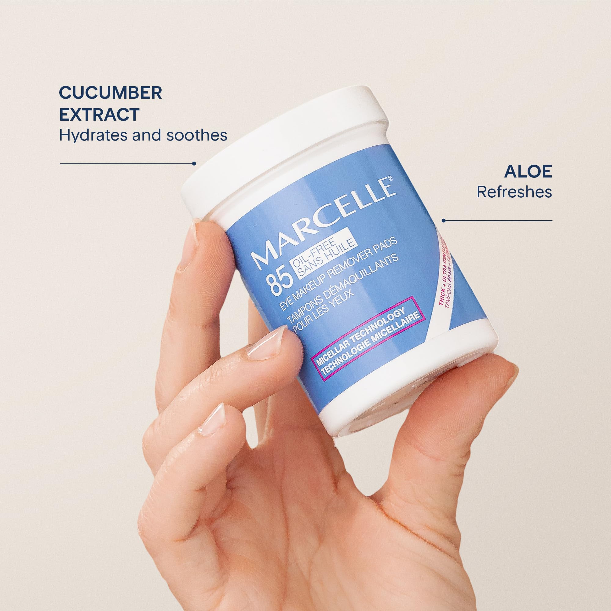 Amazon.com : Marcelle Oil-Free Eye Make-Up Remover Pads, Sensitive