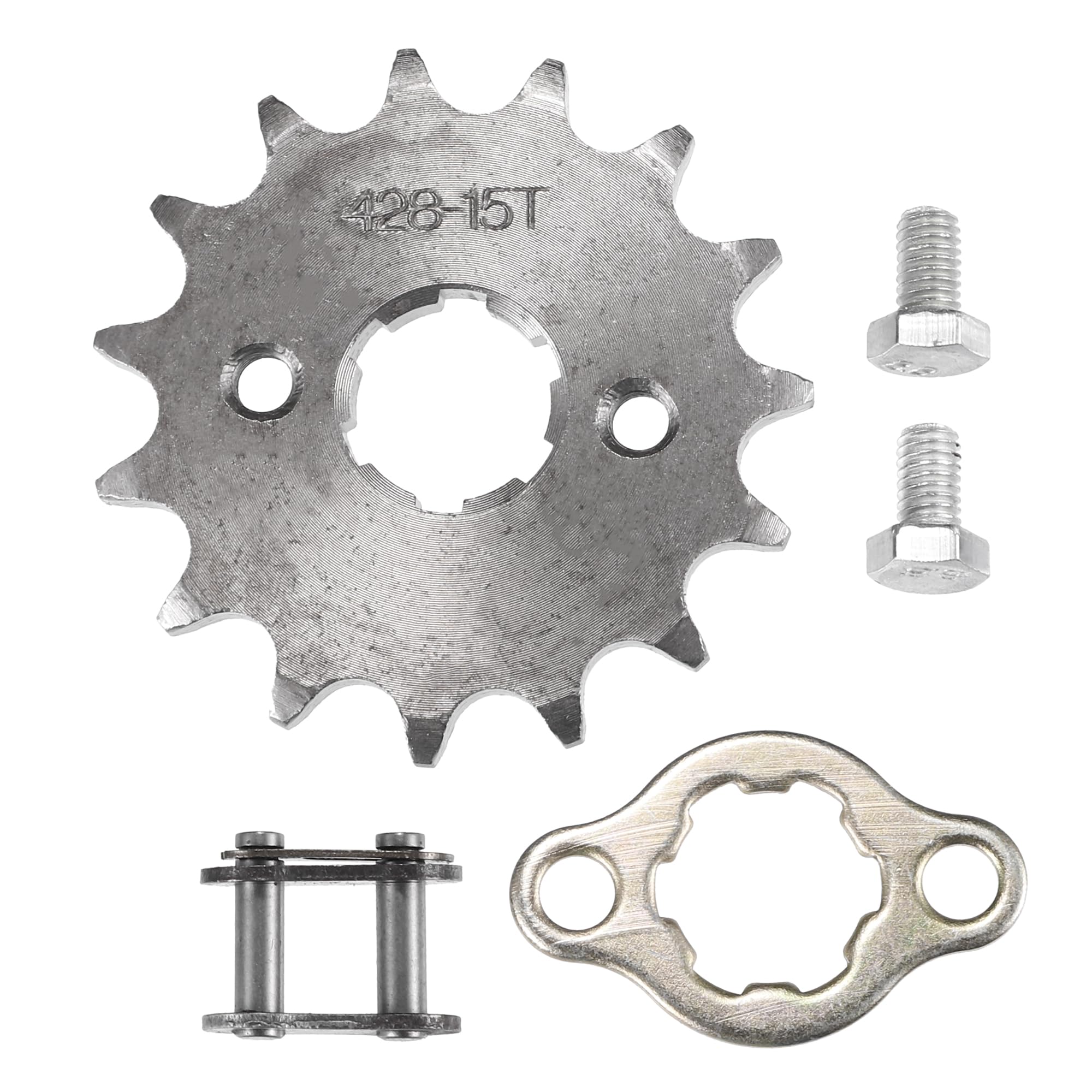 QUARKZMAN 1 Conjunto 428 15T 20mm Piñón Delantero de Motor para Moto de Cross Minimoto ATV