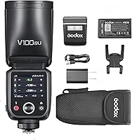 Vista 11 de Godox V100S para Sony V100 S Flash V100-S Flash de pantalla táctil de cabeza redonda, batería de litio integrada, lámpara de modelado LED de 10