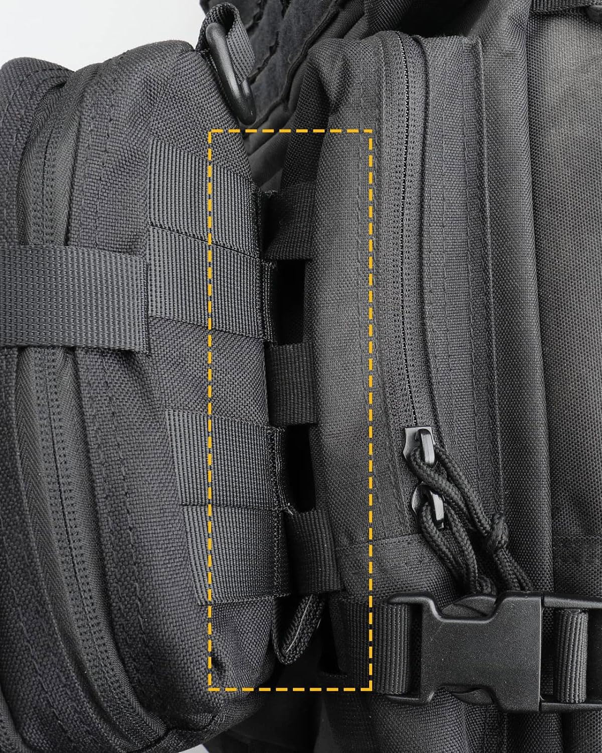 2 pezzi cinghia MOLLE, fettuccia MOLLE Utility Backpack Strap MOLLE Nylon Snap Strap MOLLE Accessory Strap, Skunk's Accessory Strap Connector