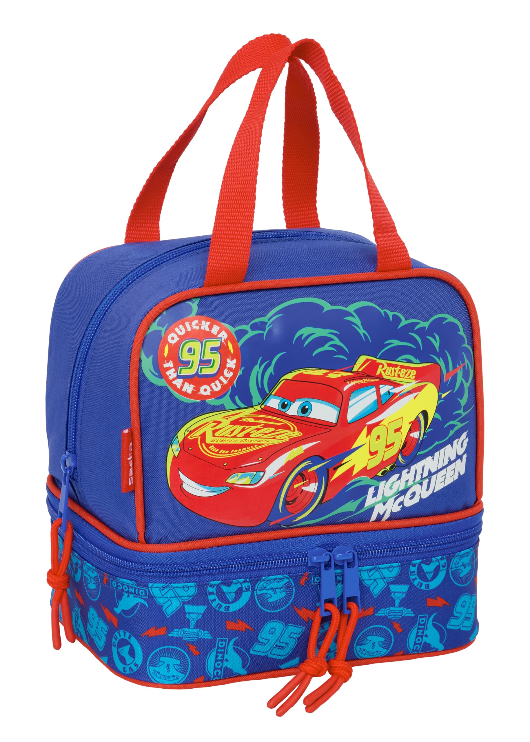 CARS – Lunch Box, Pencil Case, Quality and Maximum Resistance, Meal Holder, Recreation, Snack and Breakfast, 20 x 15 x 20 cm