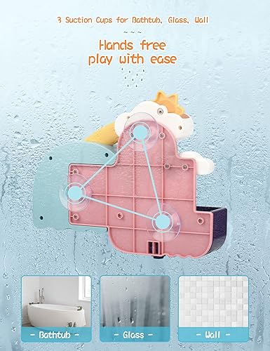 Miniatura 4 de TI-TOO Juguetes de baño para bebé, divertido juguete educativo de física simple para bañera de agua, juguetes divertidos para chapotear para niños