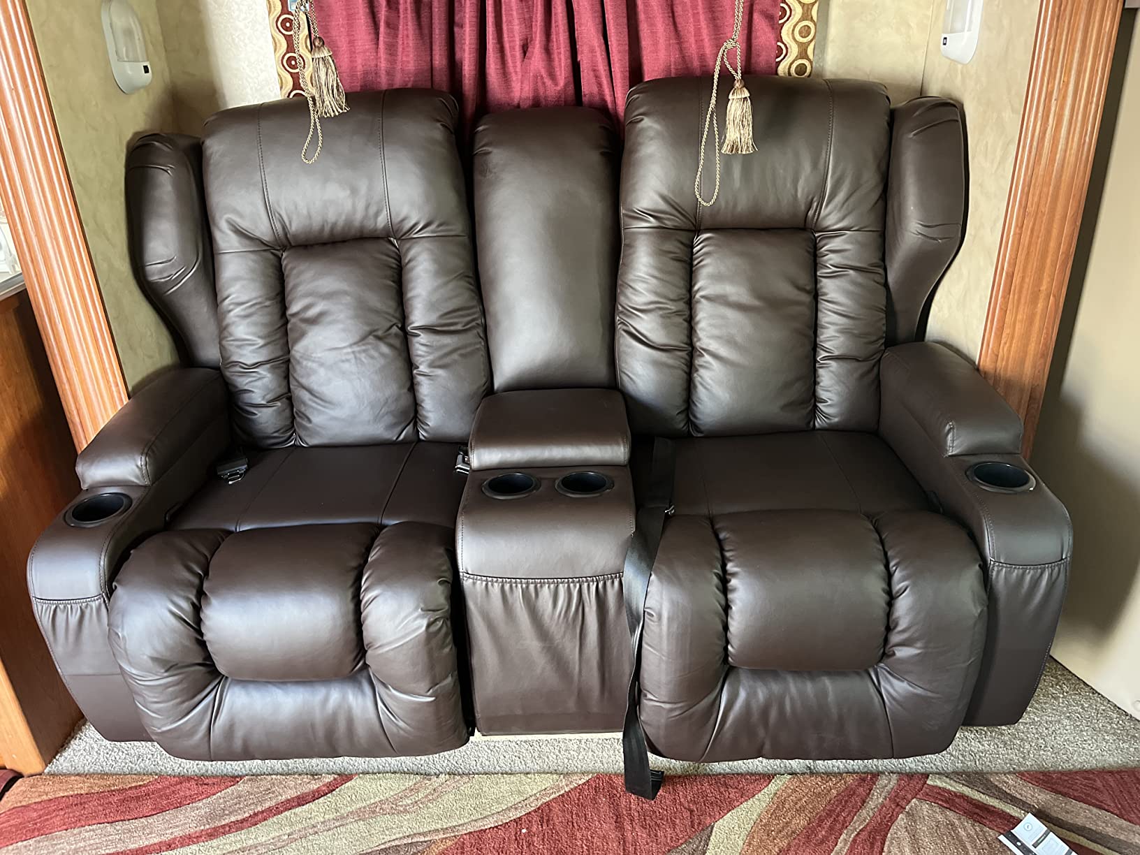 71/mo Finance SAMERY 67" RV Loveseat Recliner Double Recliner RV