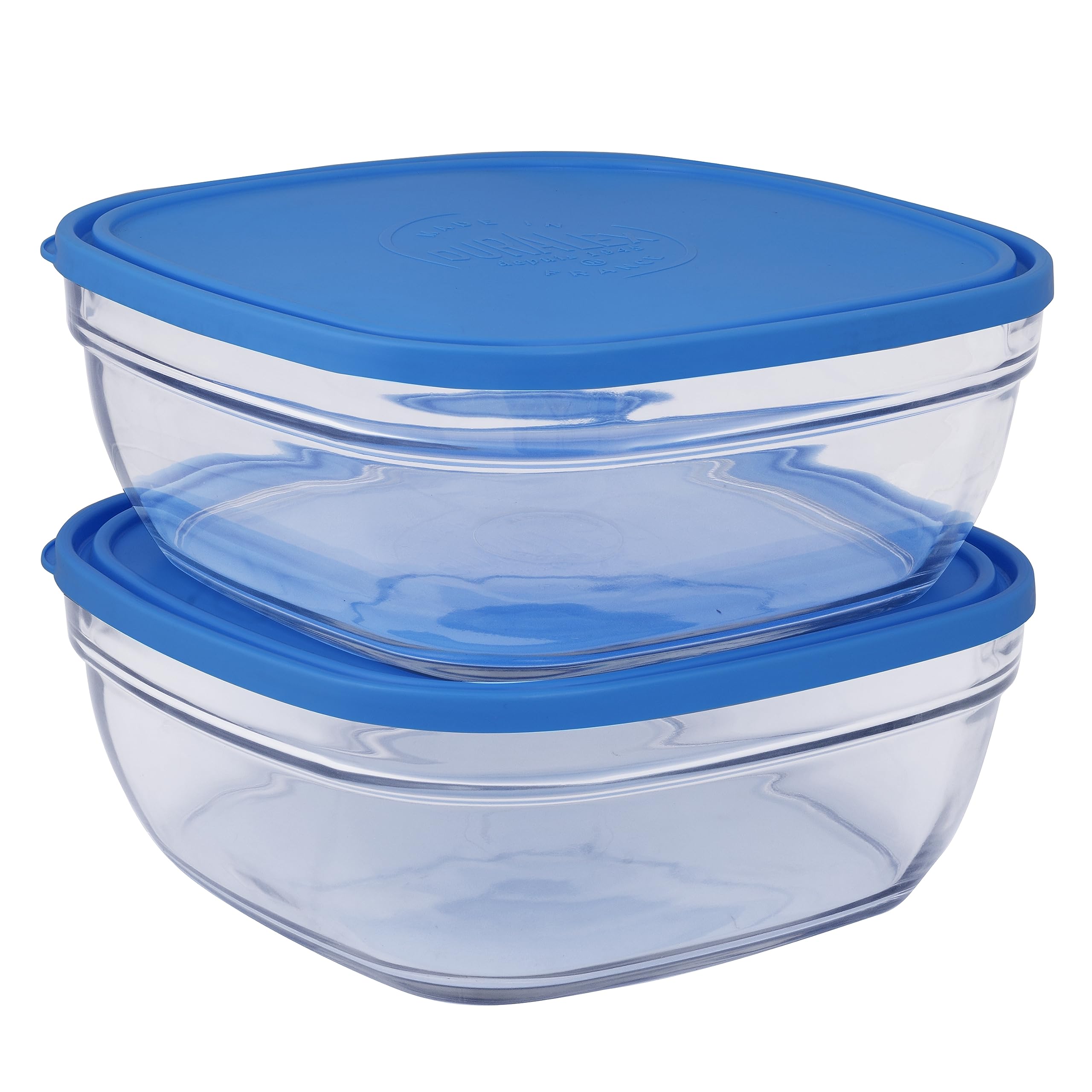 Duralex Freshbox Clear Square with Blue Lid 3.1 ltr Pack of 2 2