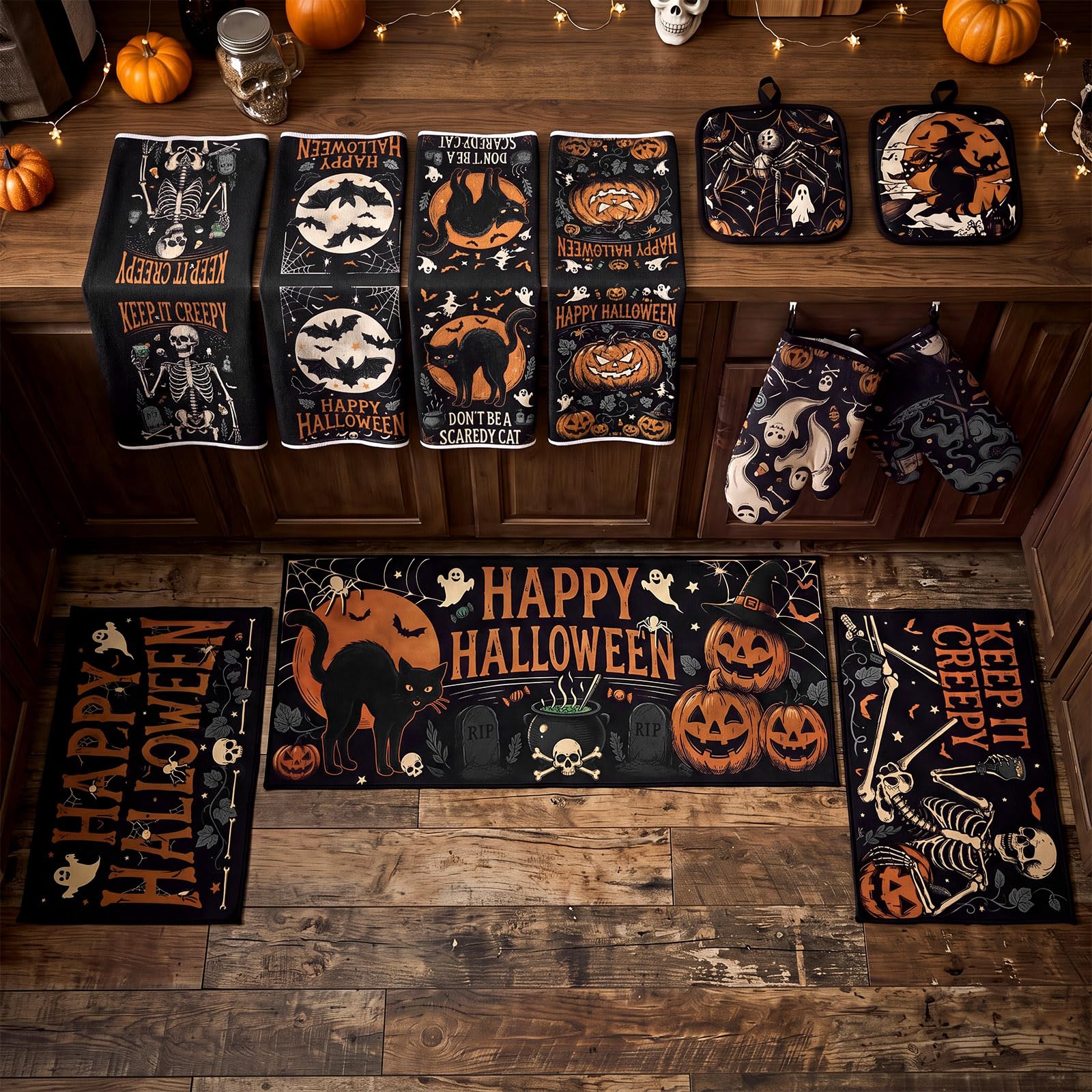 Halloween Kitchen Decor Set - Spooky & Cute! -7