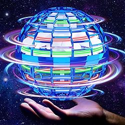 Flying Orb Ball Toy, Galaxy Ball 2024 Cosmic Globe Boomerang Hover Ball Fidget Spinner, Hand Controlled Mini Drone, Cool Toys Gifts for 6 7 8 9 10+ Year Old Boys Girls Outdoor Toys(Blue)