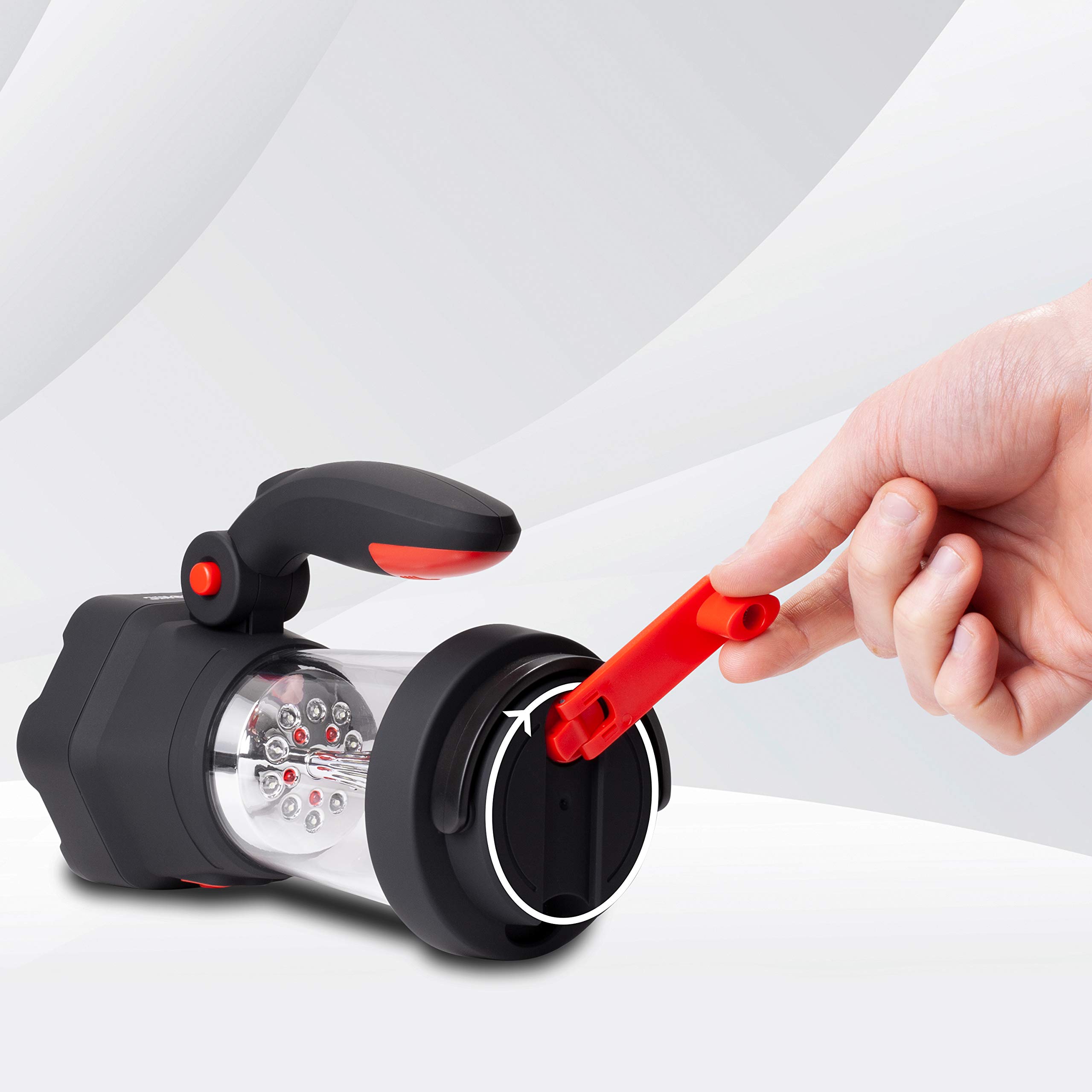 Duronic Camping Lantern LED Torch Hurricane Hiking SOS Electric Red