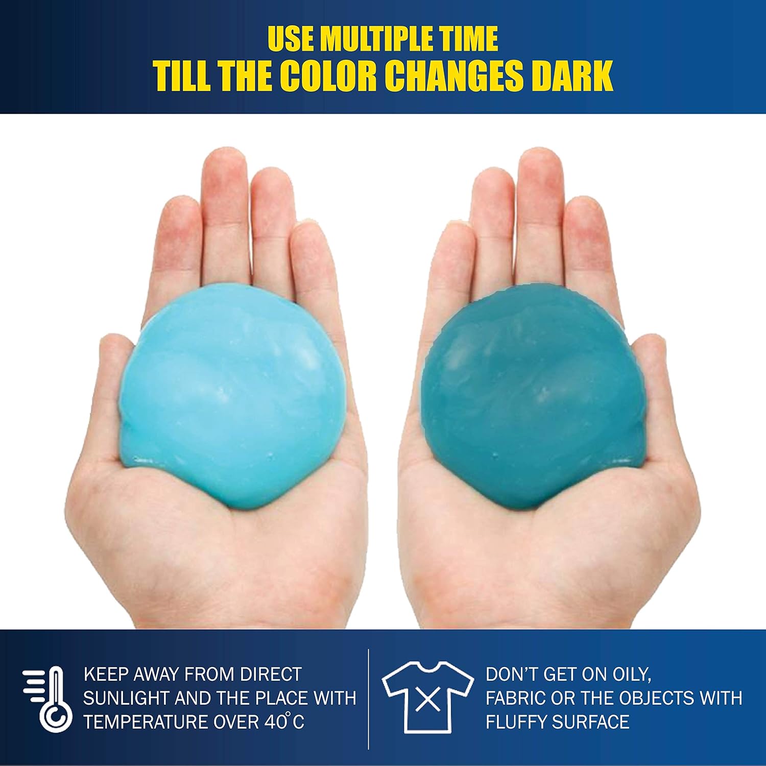EcoNour Car Cleaning Gel Detailing Tools (2 Pack) | Universal Car Cleaning Putty Reusable Kit | Dust Removal Slime for Auto Car Interior Air Vent Laptop Keyboard Cameras Home Car Slime Cleaner (Blue) : Automotive