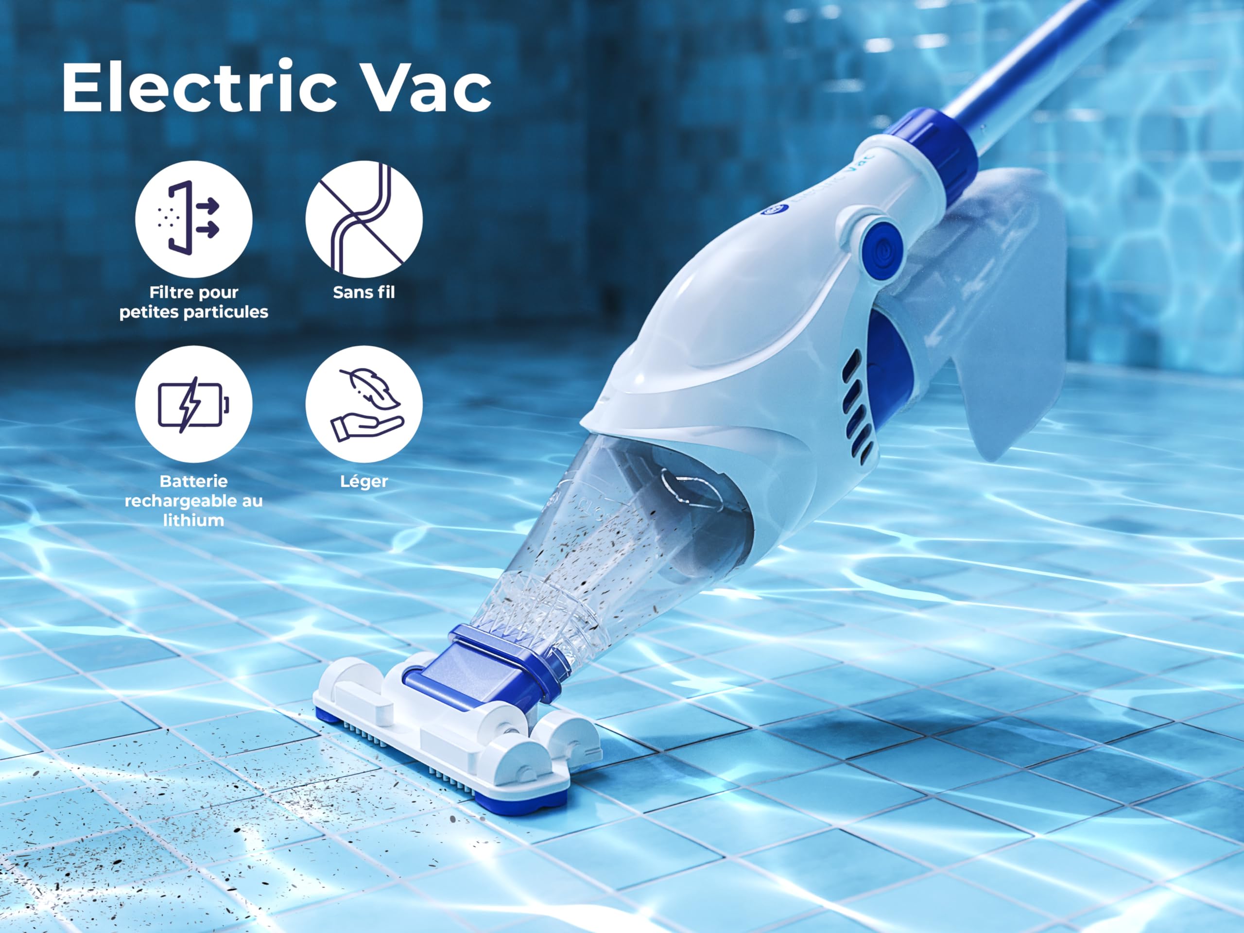 Gre VCB10 Electric Vac Nettoyeur de Fond électrique piscines Hors Sol Sol