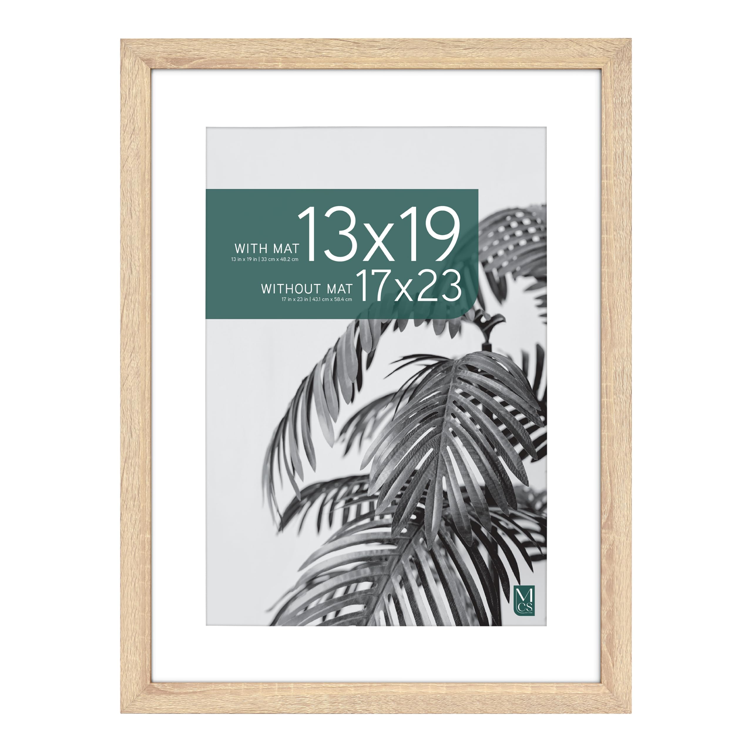 MCS Studio Gallery Frame, 17x23 Inch with 13x19 Inch Mat, Wall Art