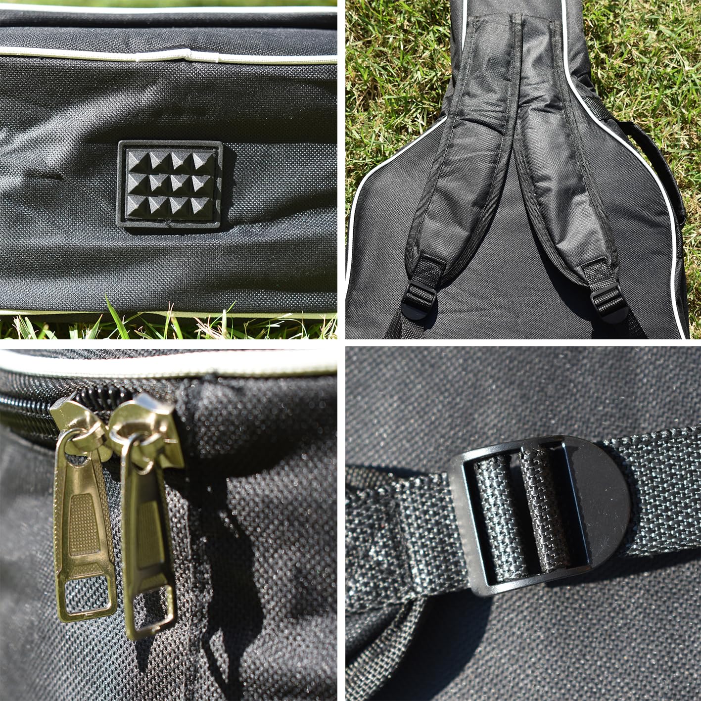 Azatemgo Funda para Guitarra Acústica，Hecha de Tela Oxford 600D, con Acolchado de Esponja de 10 mm, Impermeable y a Prueba de Golpes， Adecuado para Guitarras de 39/40/41 Pulgadas(110 x 44 x 14 cm)