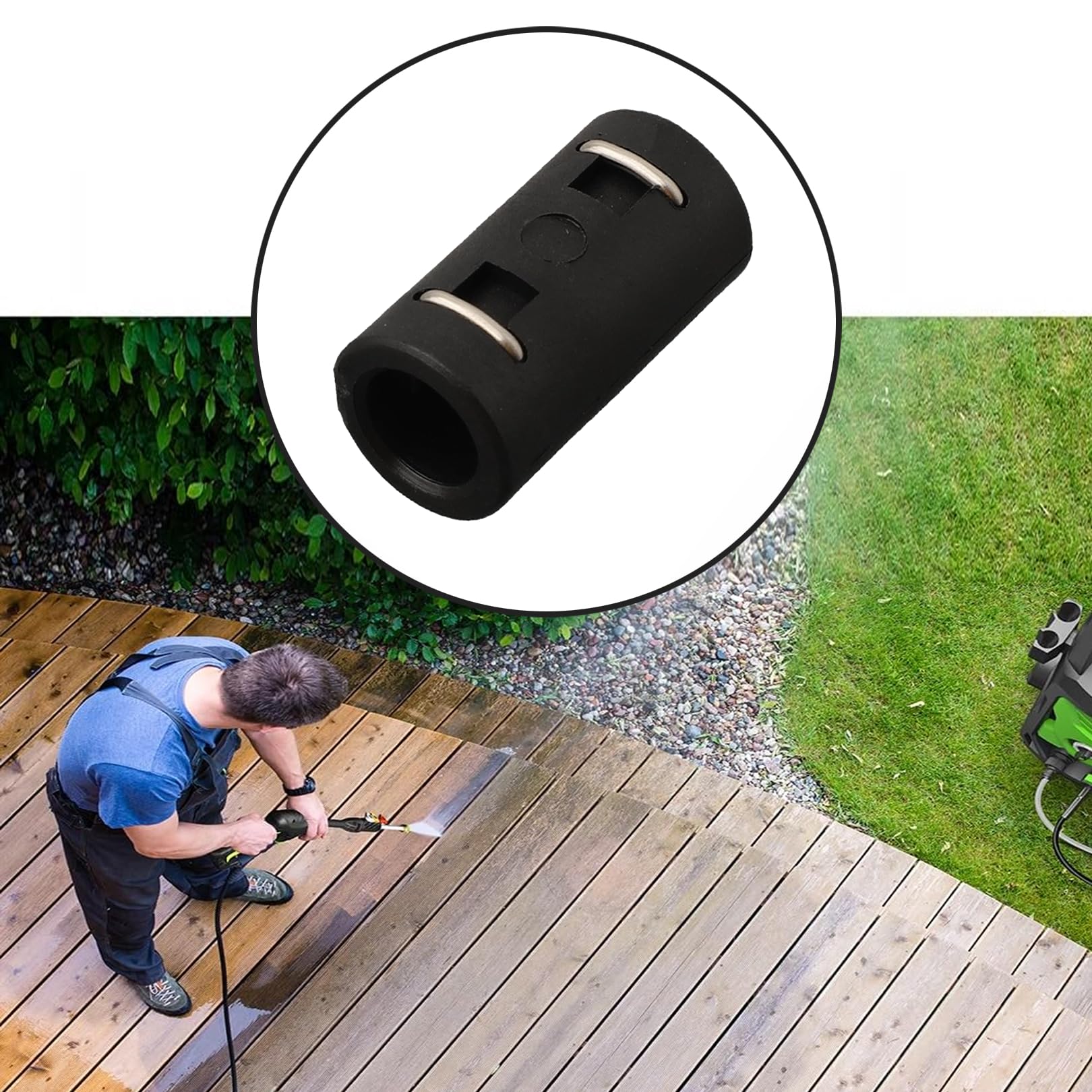 Raccord de tuyau haute pression - Adaptateur de rallonge de tuyau haute pression - Pour Kärcher K2, Clic, K3, K4, K5, K6, K7, séries 2.641-721.0