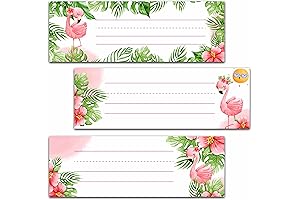 30PCS Flamingo Classroom Decor - Name Tags for Classroom, Summer Flamingo Desk Name Tags