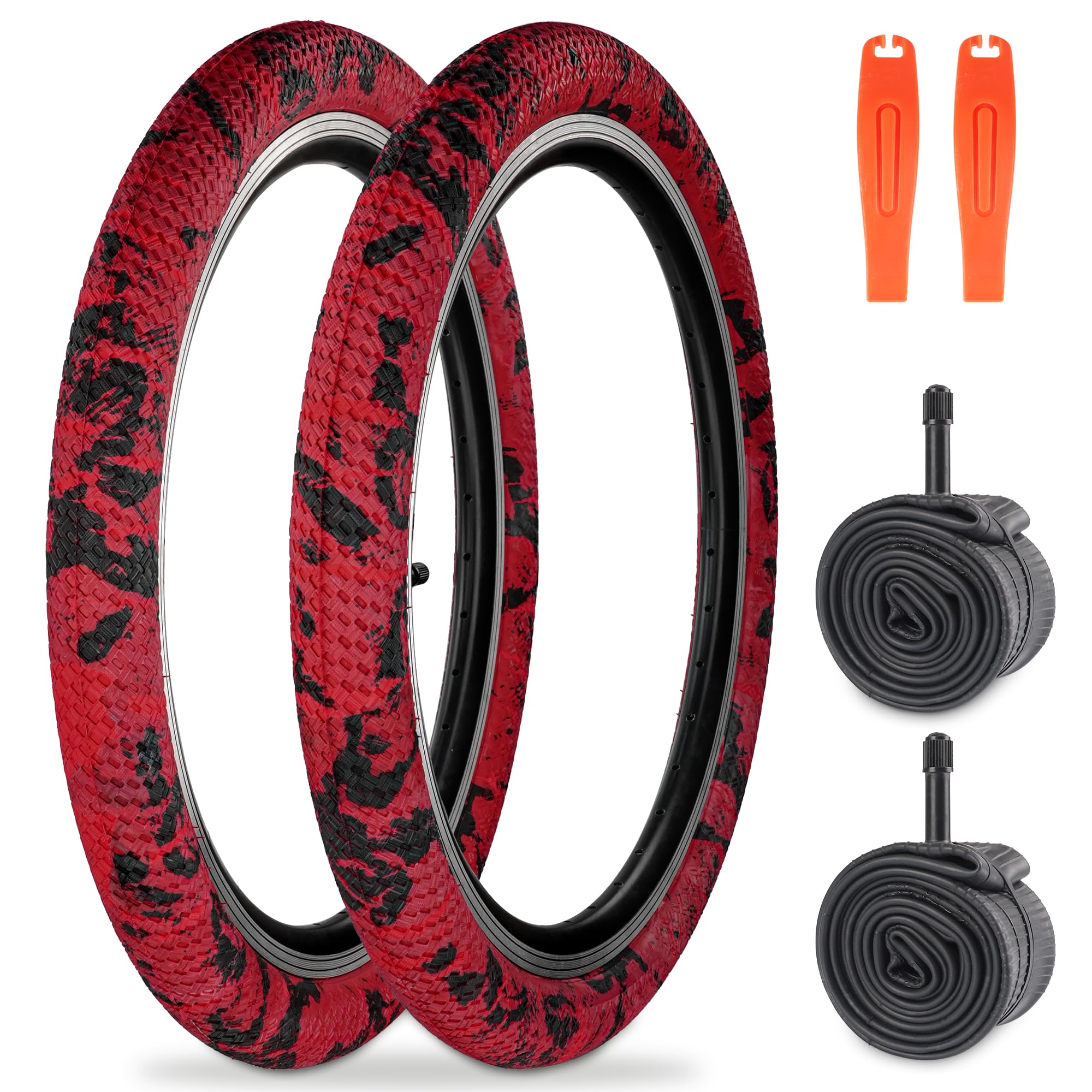 WEEROCK 16/20 Zoll Fahrradreifen 2er-Pack Faltreifen Ersatzreifen mit Innenreifen 16/20 x 2,125 Fahrradreifen für BMX, MTB Mountainbike,Fahrrad