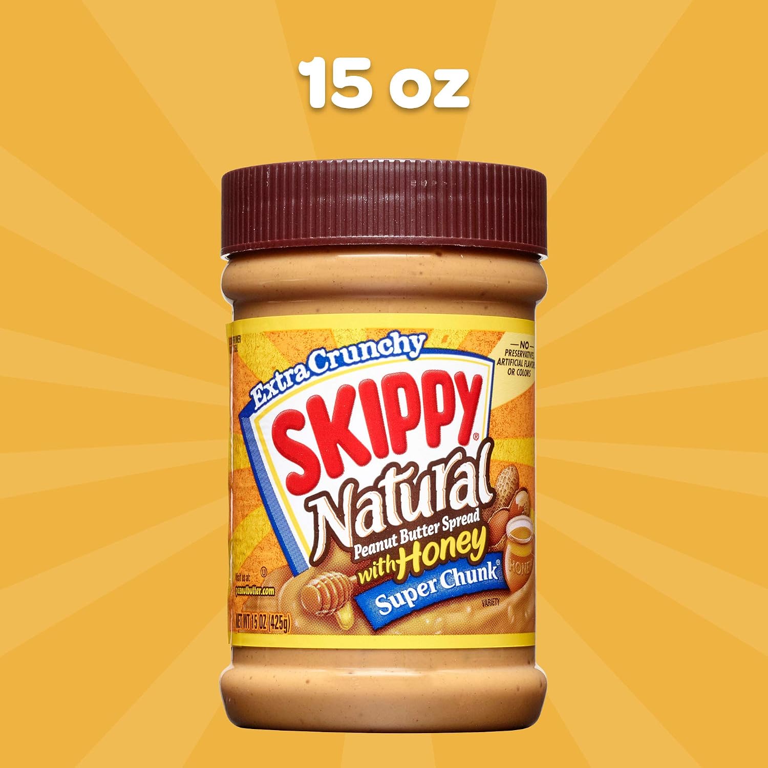 Buy Skippy Natural Super Chunk Extra Crunchy Peanut Butter Spread With Honey 15 Ounce Online In Taiwan B07g9m2xrk