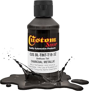 Custom Coat 3 Ounce (Charcoal Metallic Color) Urethane Tint Concentrate for Tinting Truck Bed Liner Coatings - Proportioned for Use in Most Tintable Bedliner and Epoxy Resins