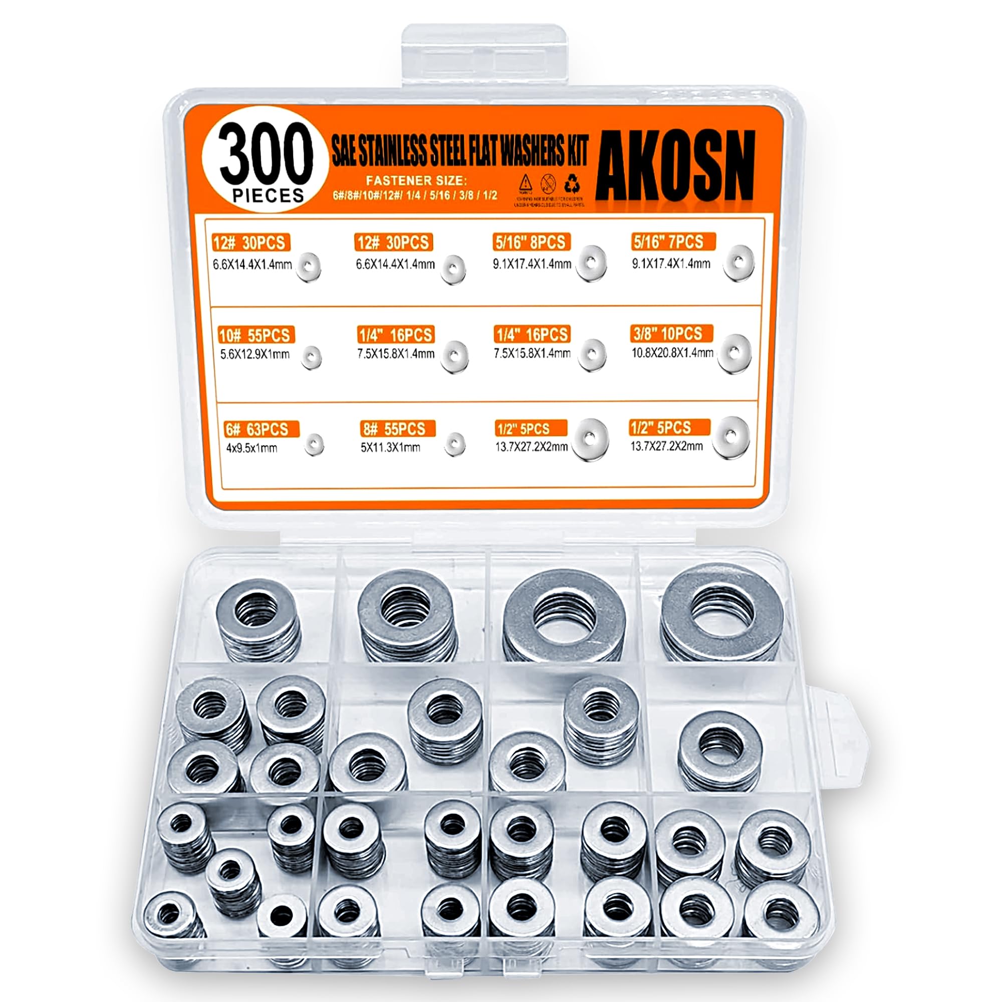 325 PCS Copper Washers Kit - Electronics, Automotive & More -8 325 PCS Copper Washers Kit - Electronics, Automotive & More -8