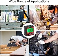 Vista 2 de Transportador de medidor de ángulo digital, buscador de ángulo electrónico, caja de nivel digital con base magnética, herramienta de medición