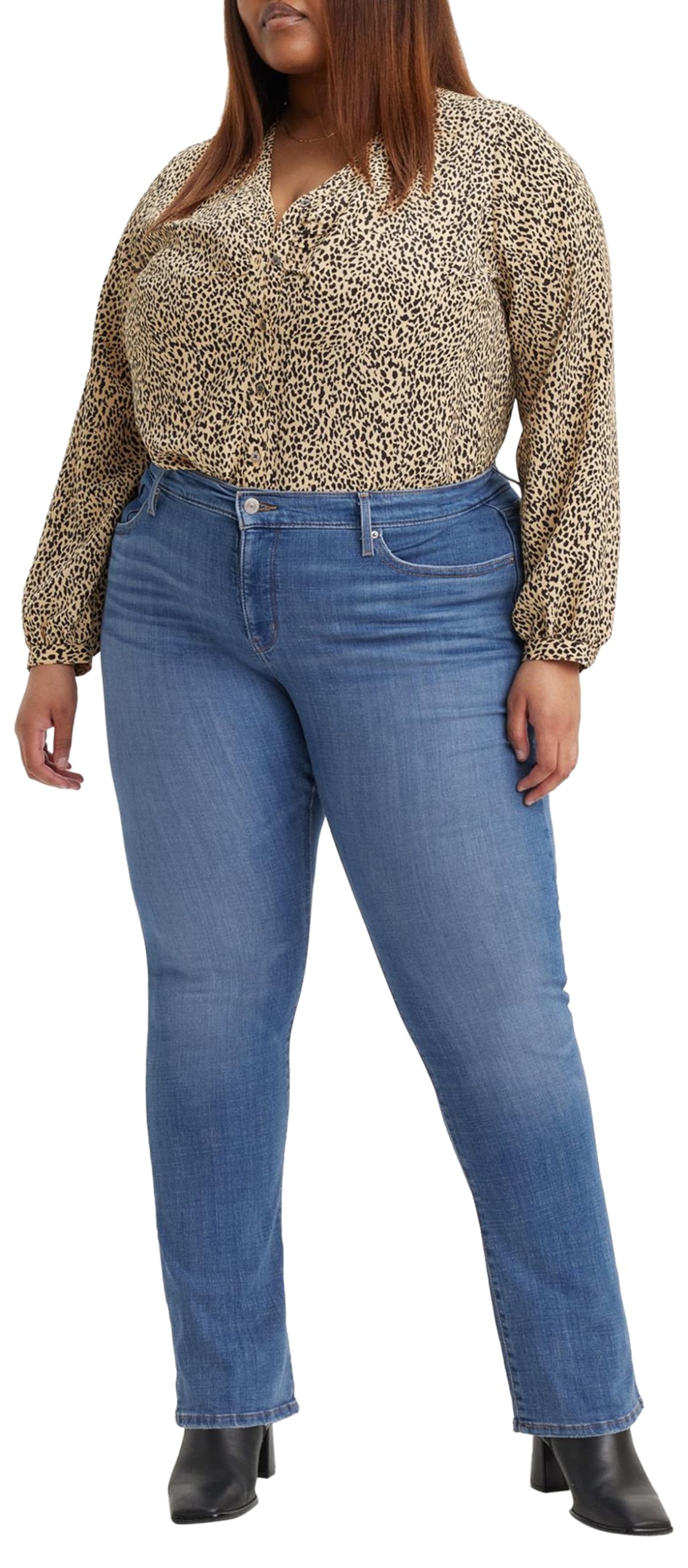 Levi's Women's 314 Shaping Straight Jeans, Lapis Gem Plus, 14 Long