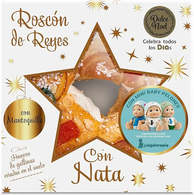 Dulce Noel Roscón de Reyes Premium con Nata 875g - Compra Figuritas