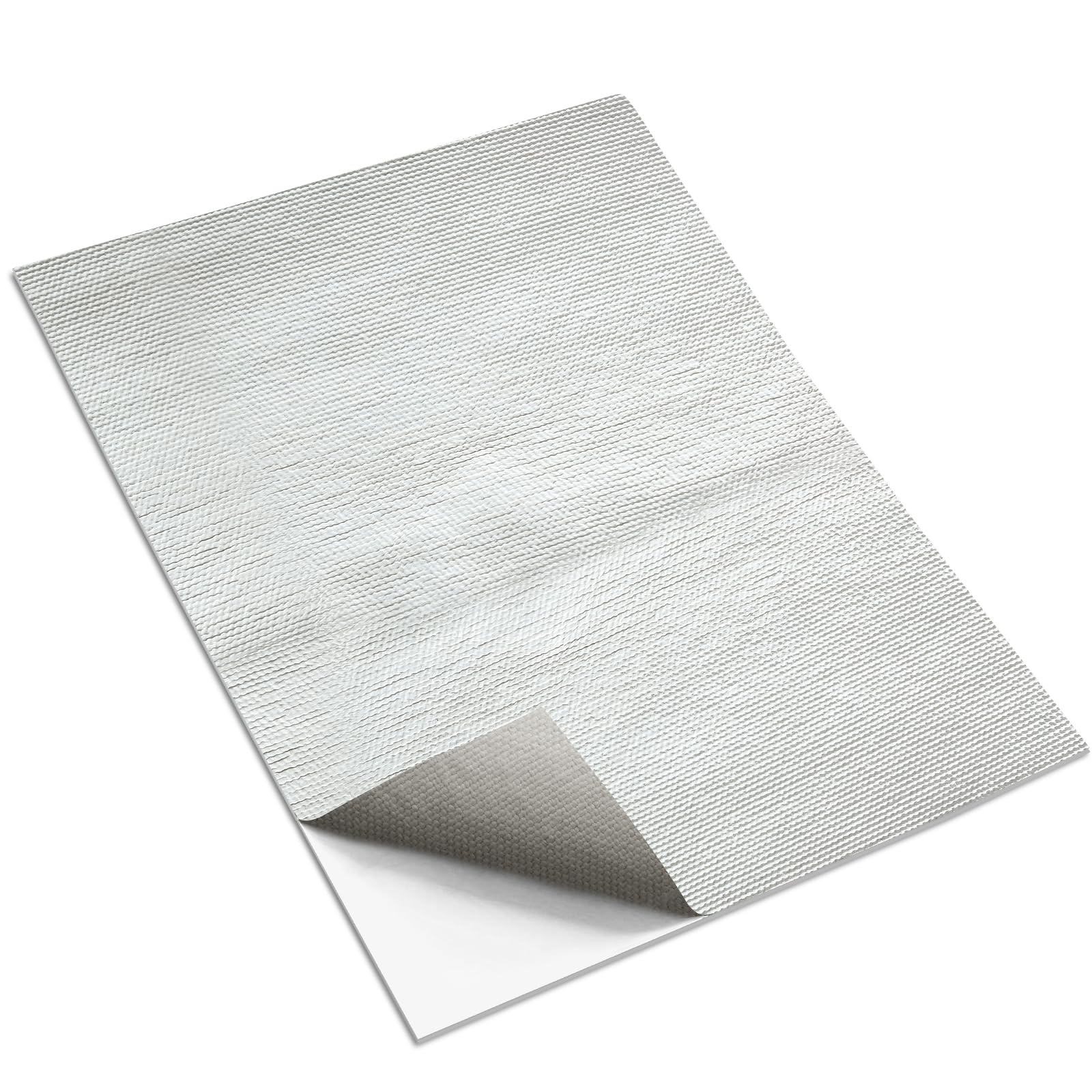 Lámina de aluminio ultra gruesa extra fuerte, lámina aislante para calefacción compuesta de un tejido con alto contenido de silicato, esterilla de protección contra el calor, autoadhesiva,