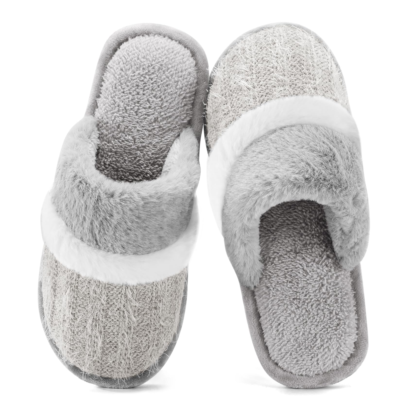 Cozy Slippers for Women Indoor and Outdoor Fuzzy House Shoes with Memory Foam Anti-Skid Sole Gifts for Women Mom Girlfriend Ladies