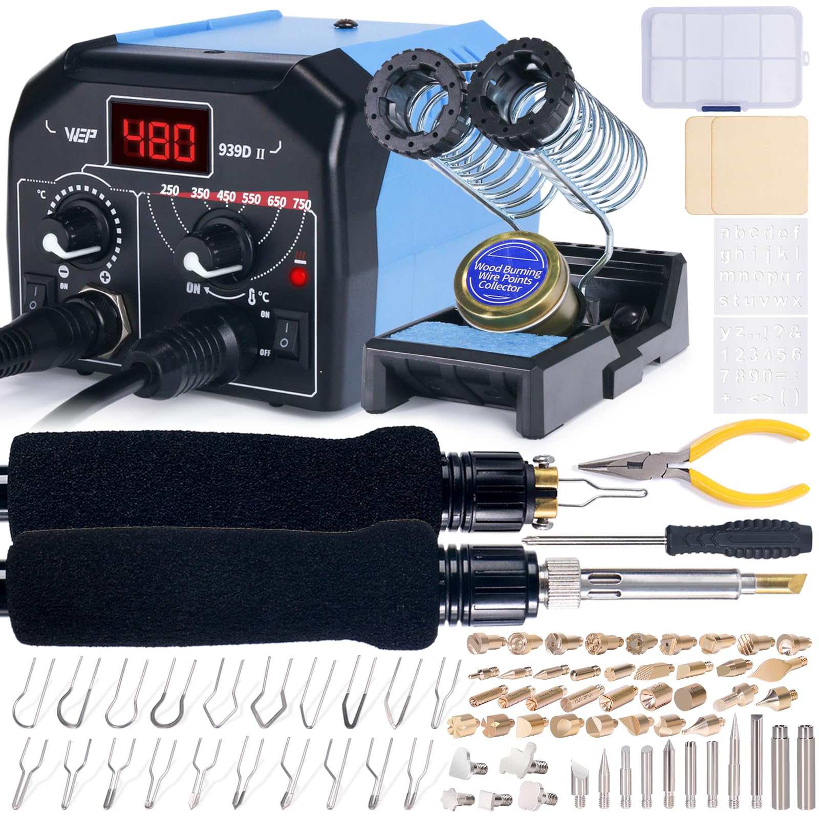 Amazon.com: WEP 939D-II 2-IN-1 Wood Burning Kit 86-IN-1 with 51