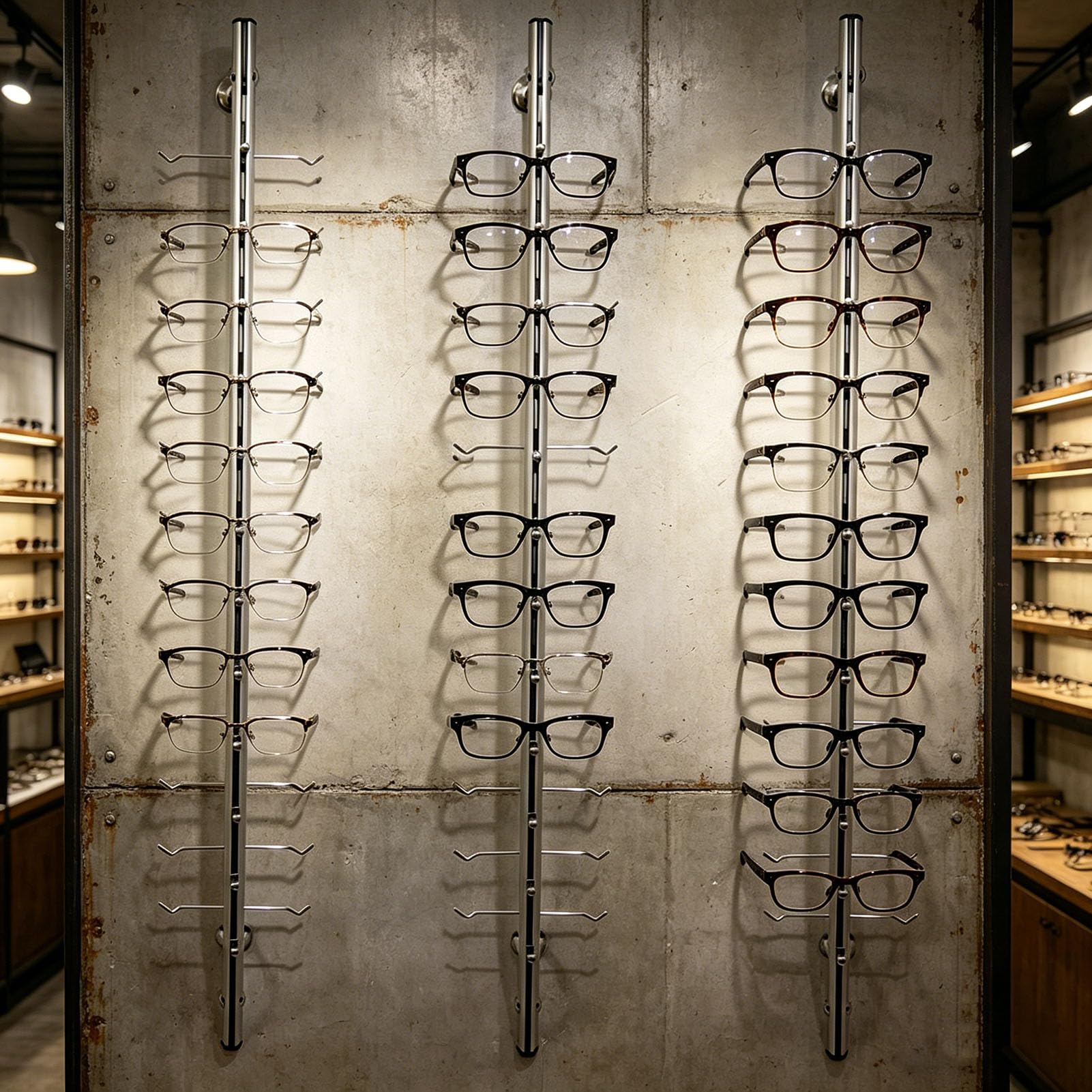 Naścienny metalowy stojak na okulary przeciwsłoneczne,Modern Retail Home Collection Okulary Wiszący Stojak,Sklep Wyświetla Uchwyt Ramki Okularów, dla wielu Okulary Okulary Okulary