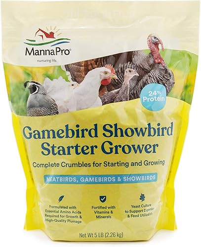 Manna Pro Gamebird Showbird CrumblesFormulado con vitaminas y minerales5 libras