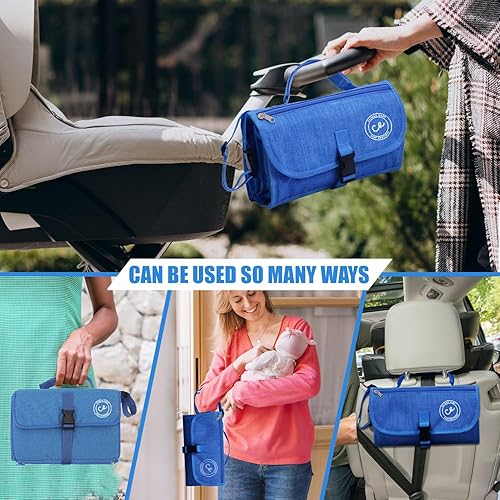 Miniatura 6 de Cambiador de pañales portátil, cambiador de pañales de viaje para niños y niñas recién nacidos, kit de cambiador de pañales impermeable, cambiador