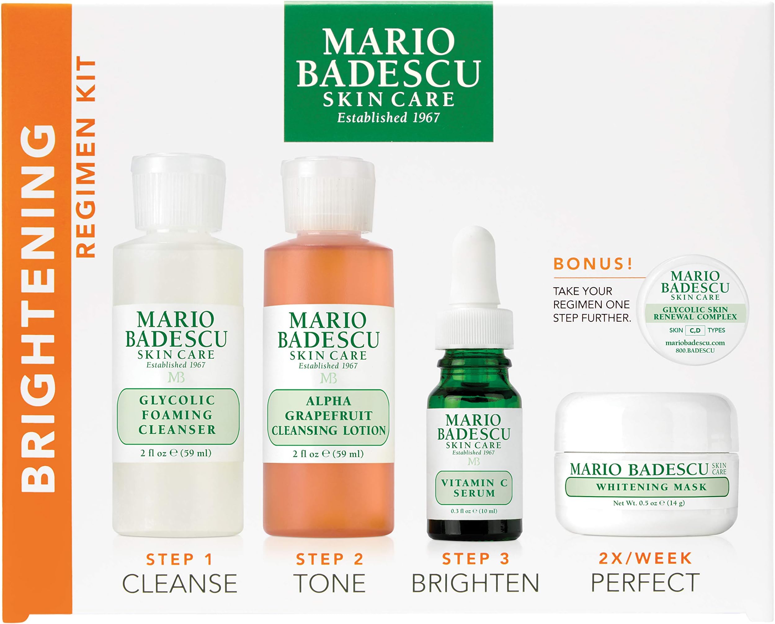 Mario Badescu Skin Care Brightening Regimen Kit