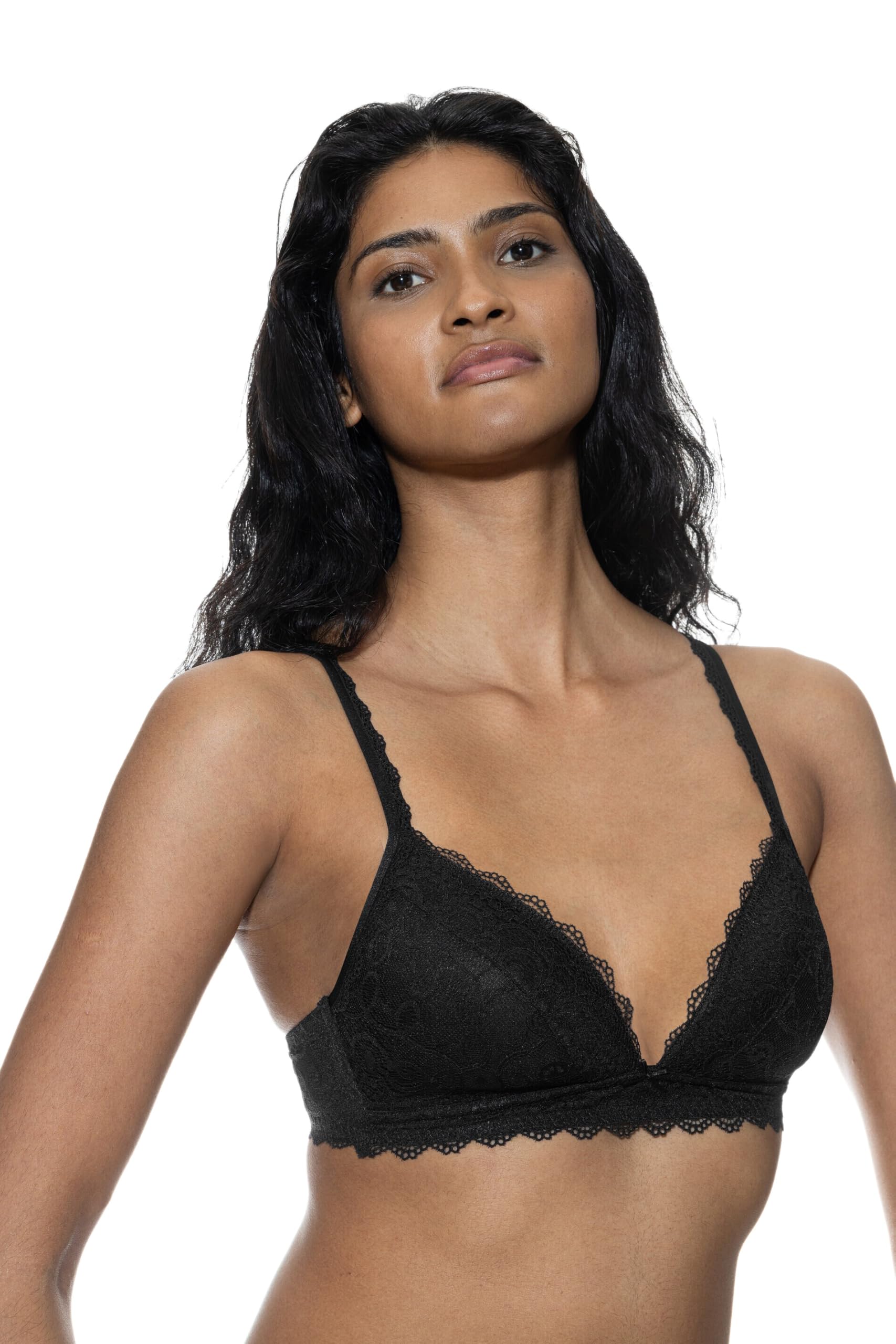 Mey Damen Spacer-BH - BH ohne Bügel mit Spitze - Feine Dessous mit viel Spitze - Serie Amorous - 74802
