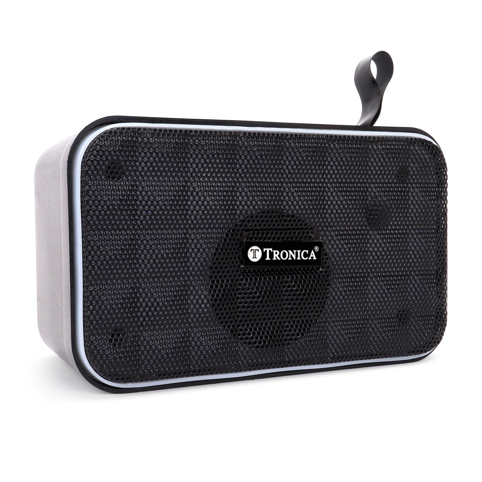 TRONICA Jimmy Wireless Portable Speaker, 8W Output, Bluetooth,TWS/USB/SD/FM Support, Long 8 Hrs Battery Life, Includes Jute Carry Bag
