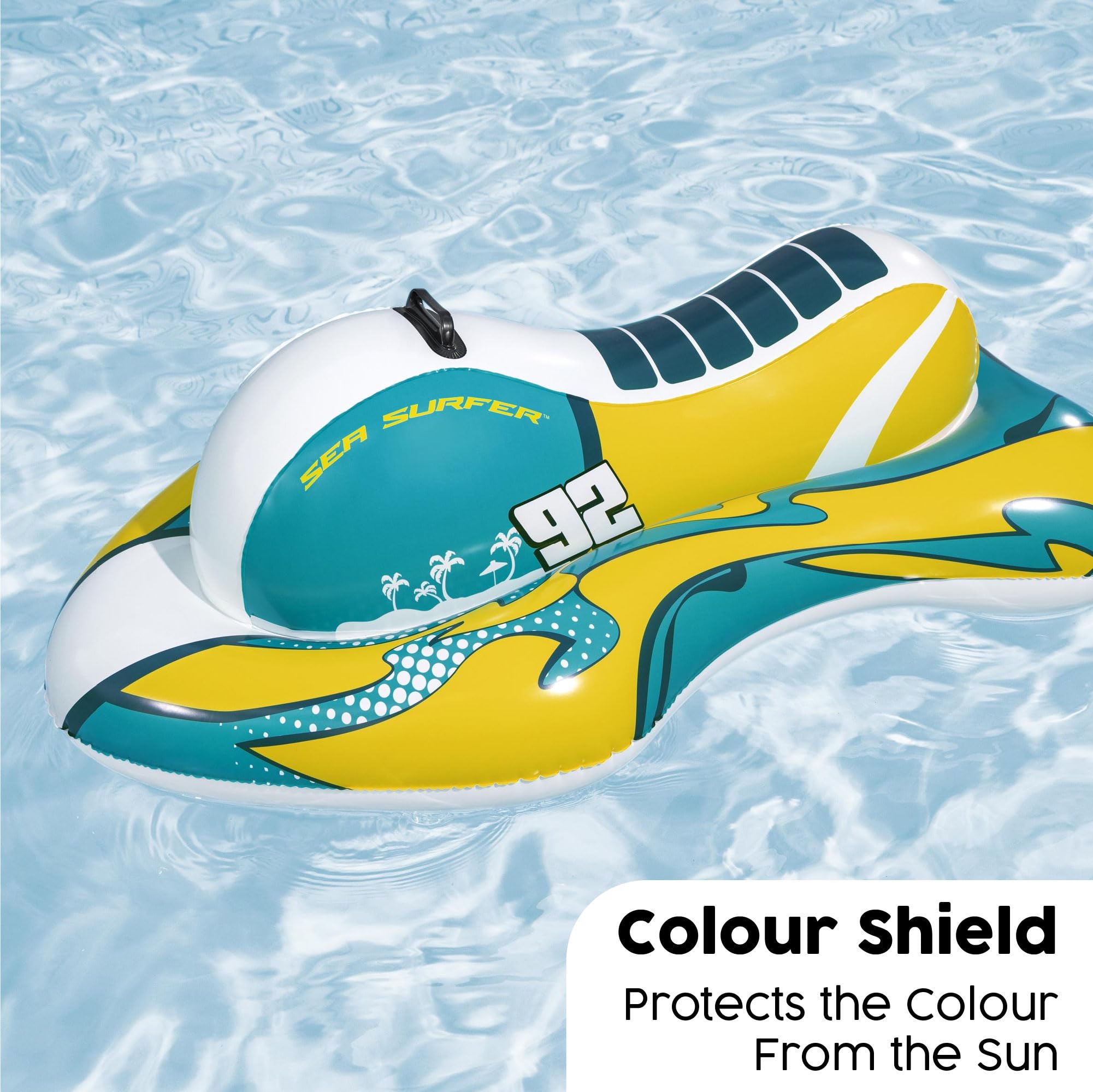 Bestway Sea Surfer Kids Ride-On Pool Float Jet Ski Inflatable with Handle for Ages 3+, Placeholder - Image 2