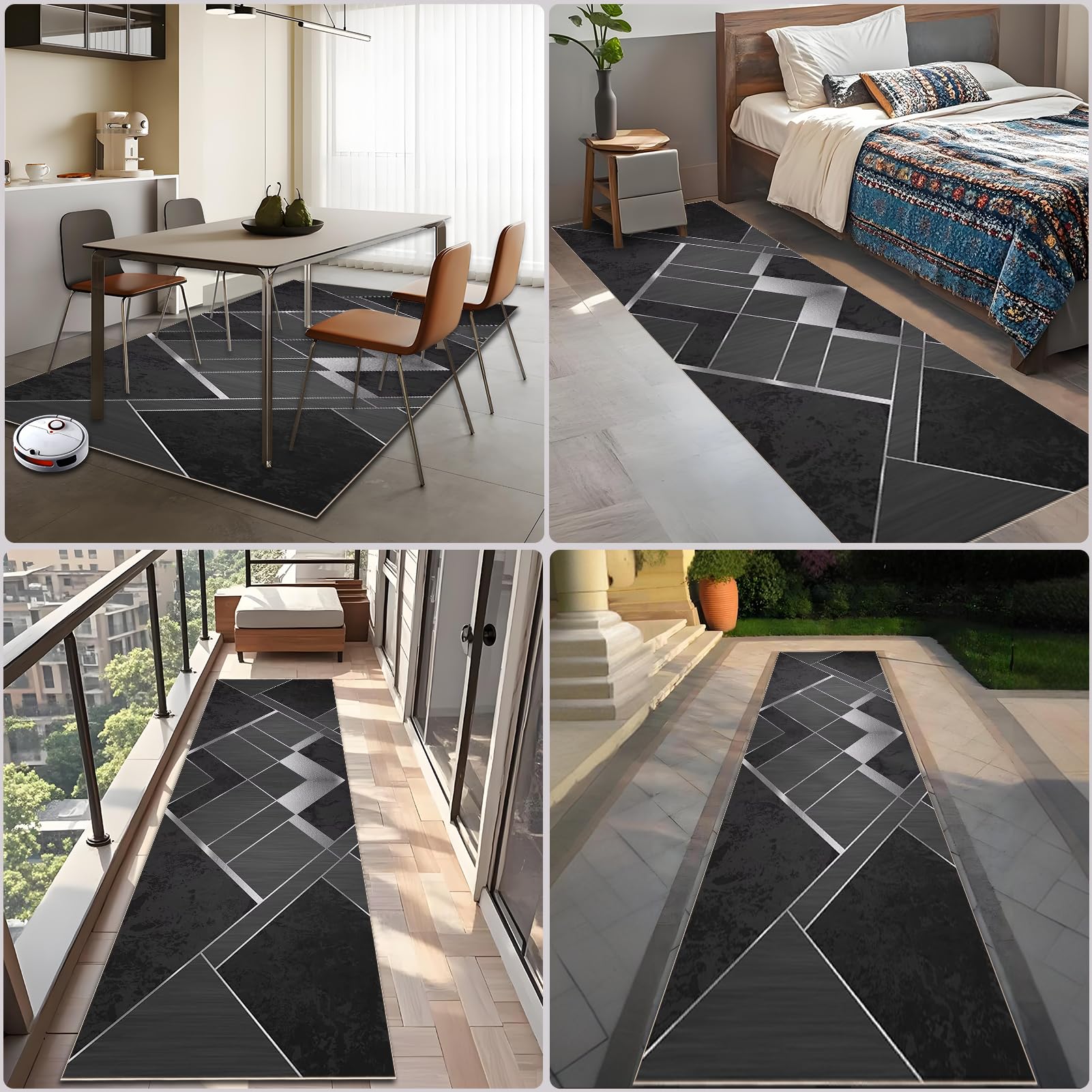 Loper tapijt voor gangen, 80 x 250 cm, tapijtlopers, antislip, wasbaar vloerkleed, voor keuken, modern gangtapijt, smalle tapijten, lange tapijten voor woonkamer, slaapkamer, keuken, hal, wasruimte Loper tapijt voor gangen, 80 x 250 cm, tapijtlopers, antislip, wasbaar vloerkleed, voor keuken, modern gangtapijt, smalle tapijten, lange tapijten voor woonkamer, slaapkamer, keuken, hal, wasruimte