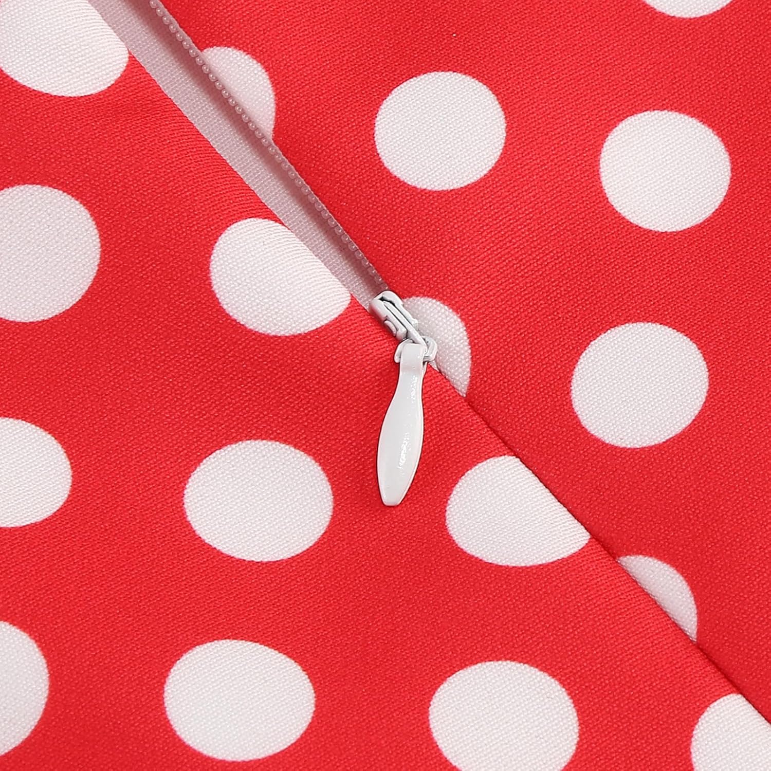 50s Style Dresses for Women Vintage Polka Dot Short Sleeve Tie Neck Swing Dress Midi Prom Retro 1950s Dress - Image 6