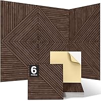 Vista 20 de JBER Paquete de 6 paneles acústicos artísticos, paneles de pared insonorizados de 72 x 48 pulgadas, paneles de pared autoadhesivos grandes, paneles